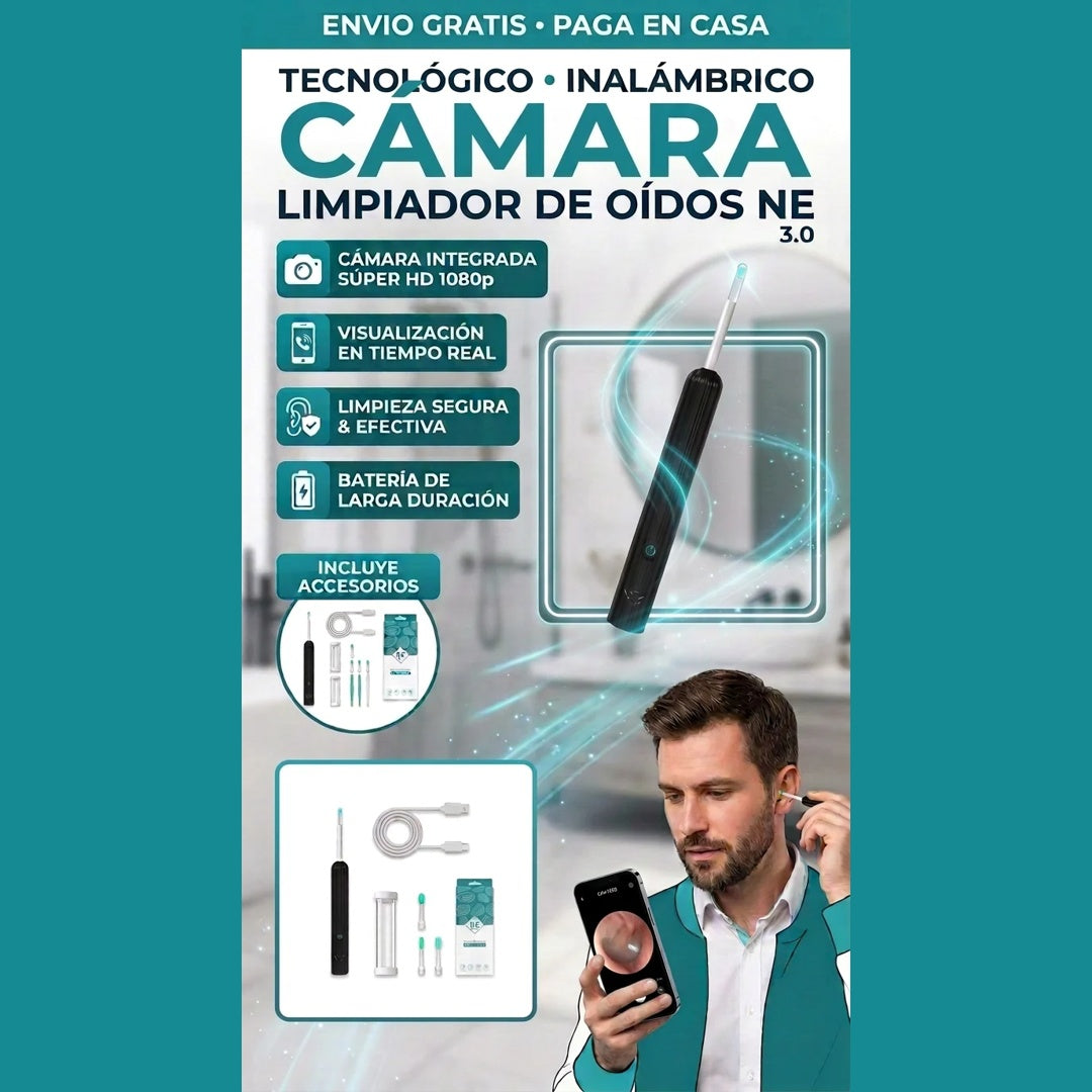 Limpiador de Oidos NE3 con Camara HD
