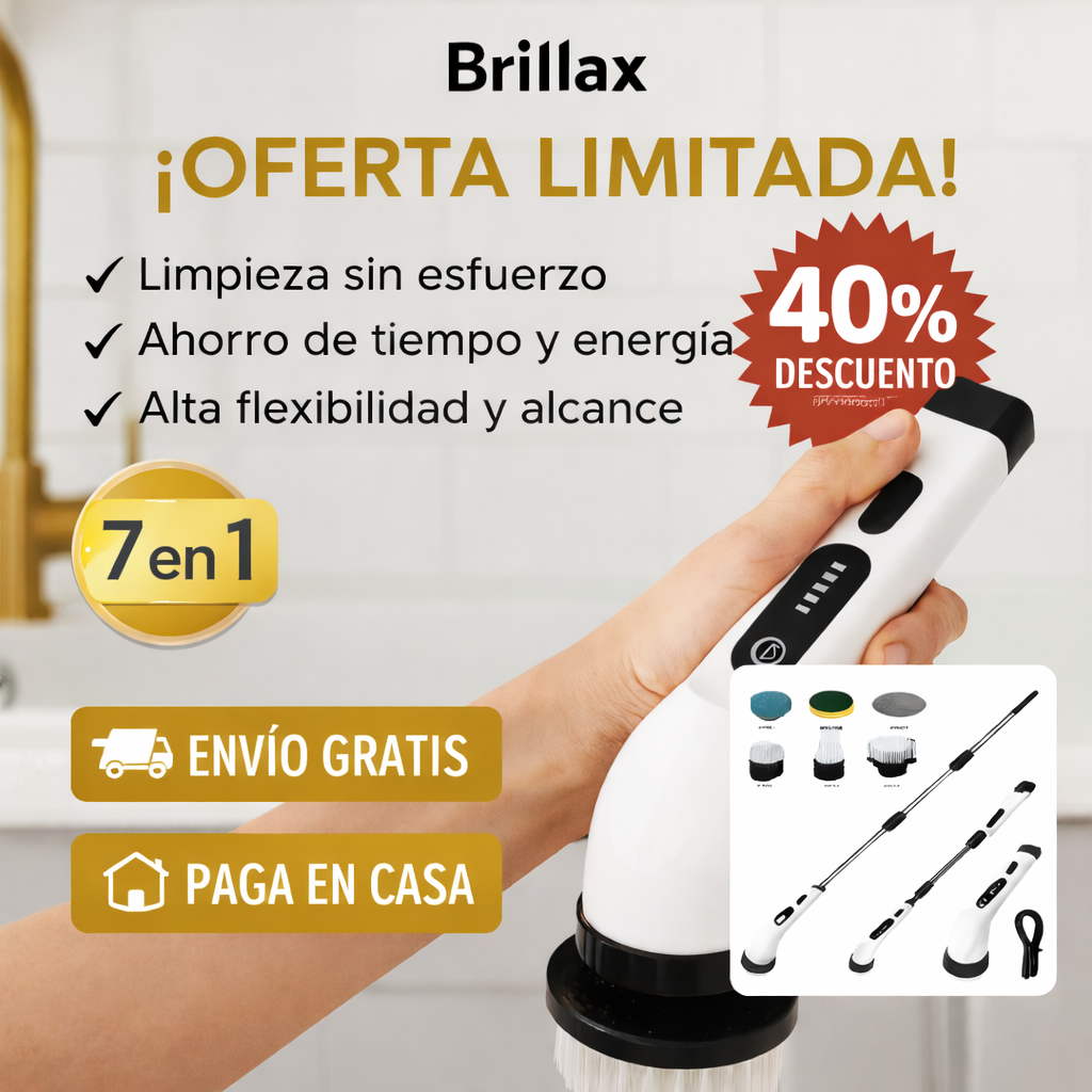Brillax Cepillo Electrico de Limpieza 7 en 1